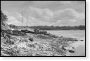 HDR Cimetiere a bateaux B&W scheepskerkhof scheepswrakken scheepswrak urbex quelmer rance bretagne frankrijk kerkhof schip schepen boot boten graffiti strand zwart wit foto
